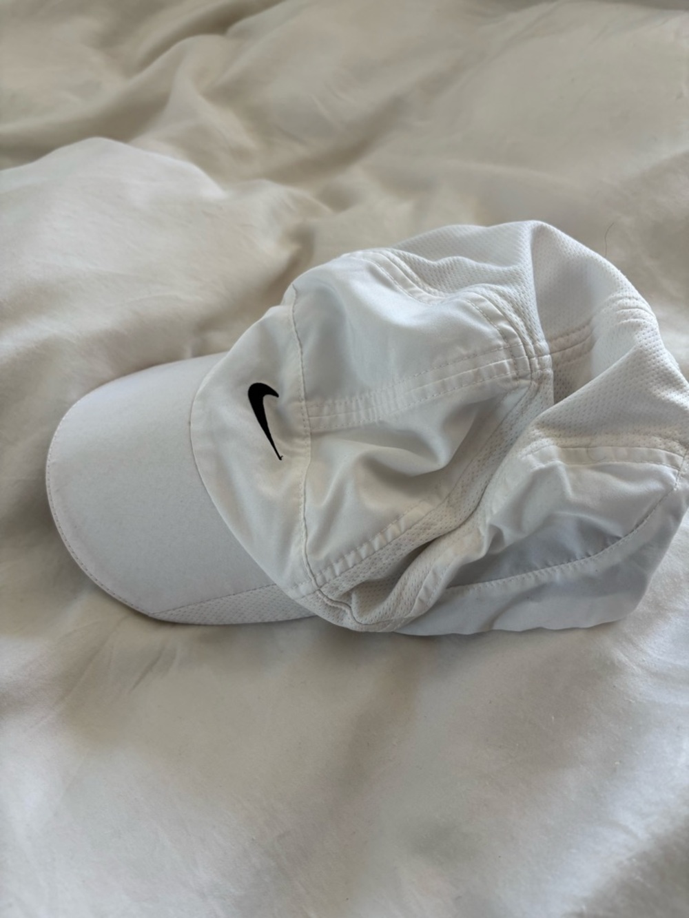 Nike White Cap with Black Swoosh - Picture 4 of 4